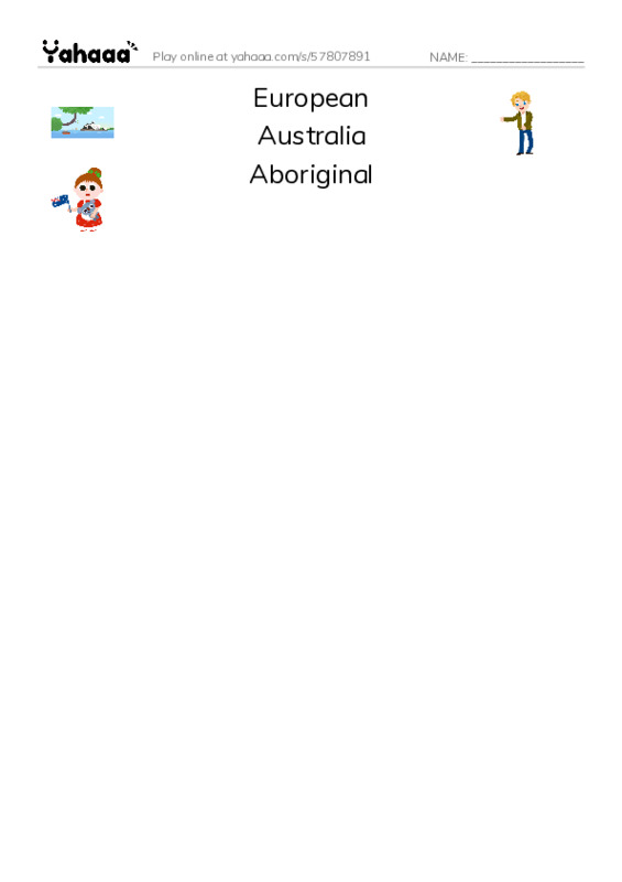 RAZ Vocabulary T: Cathy Freeman PDF three columns match words