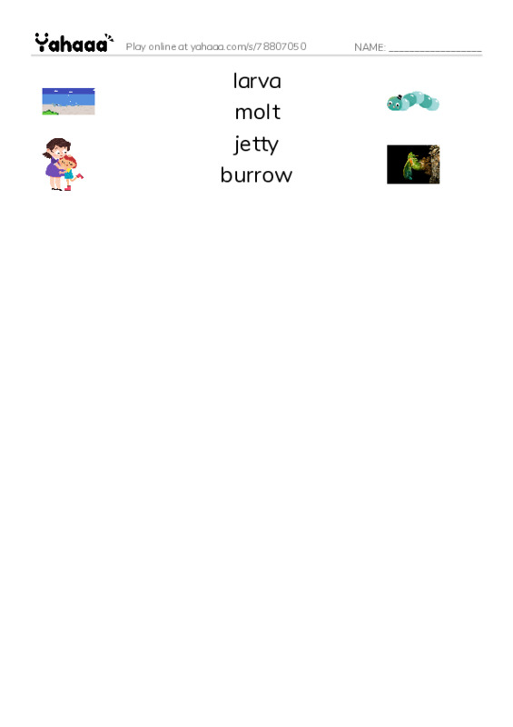 RAZ Vocabulary T: Horseshoes Arent Just for Good Luck PDF three columns match words