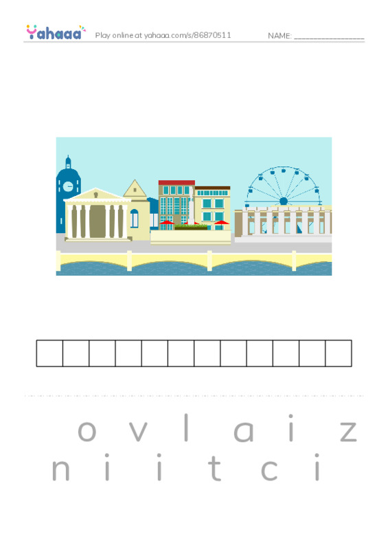 RAZ Vocabulary T: Mysteries of the Lost Civilization PDF word puzzles worksheet