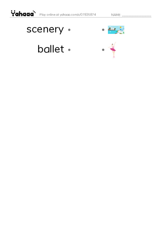 RAZ Vocabulary T: Ricardos Dilemma PDF link match words worksheet