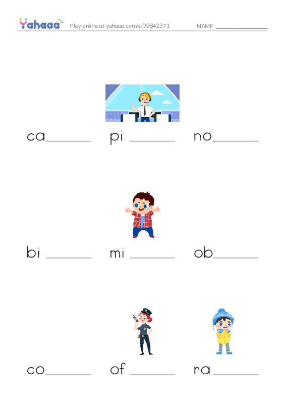 RAZ Vocabulary T: The Red Baron PDF worksheet to fill in words gaps