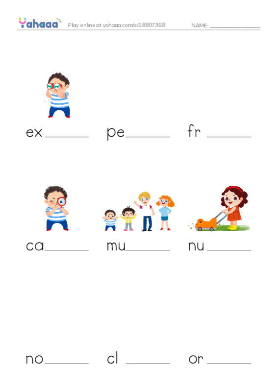 RAZ Vocabulary T: The Return to the Hollow Part III PDF worksheet to fill in words gaps