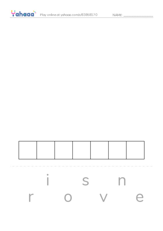 RAZ Vocabulary T: The Return to the Hollow Part III2 PDF word puzzles worksheet