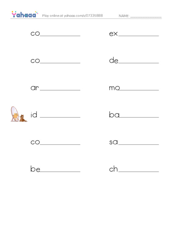 RAZ Vocabulary T: Vikings PDF worksheet writing row