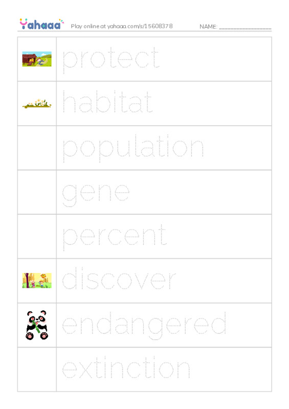 RAZ Vocabulary U: Animal Discoveries PDF one column image words