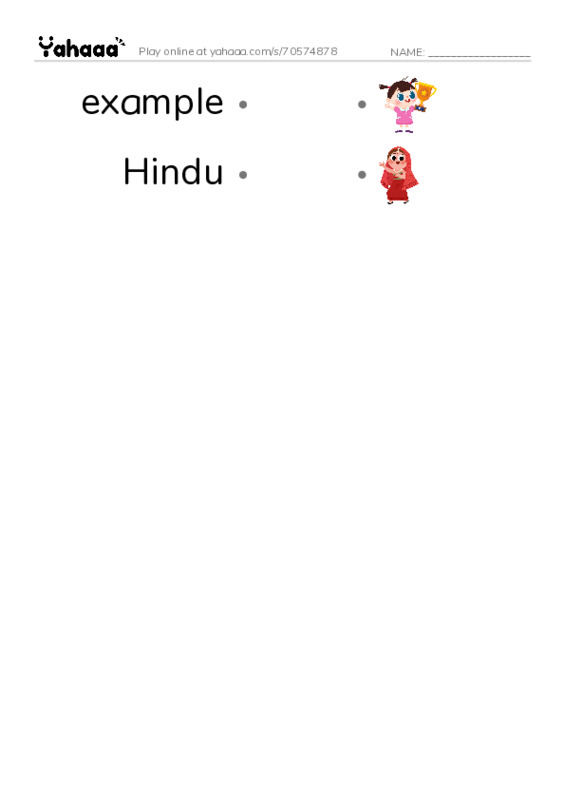 RAZ Vocabulary U: Gandhi PDF link match words worksheet