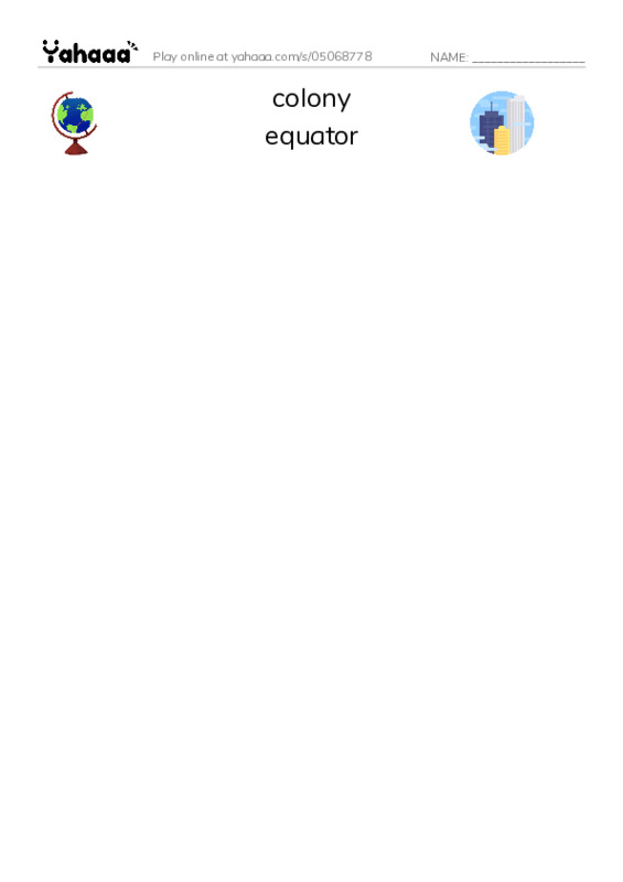 RAZ Vocabulary U: Kenya PDF three columns match words