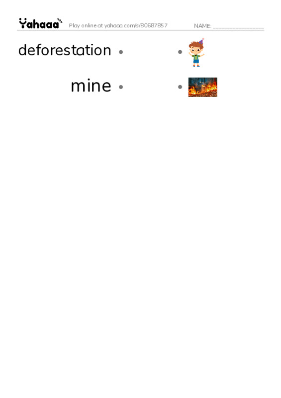 RAZ Vocabulary U: More Valuable Than Gold PDF link match words worksheet