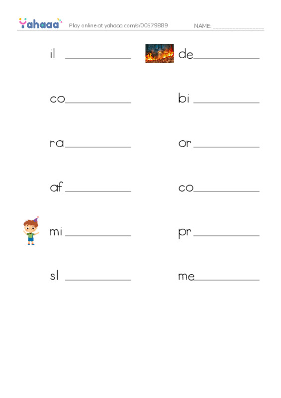 RAZ Vocabulary U: More Valuable Than Gold PDF worksheet writing row