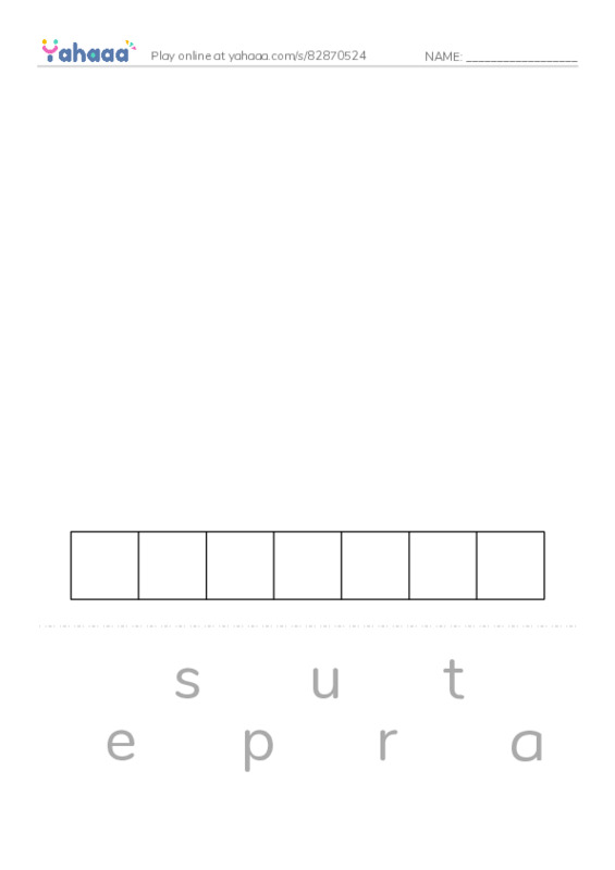 RAZ Vocabulary U: Samson A Horse Story PDF word puzzles worksheet