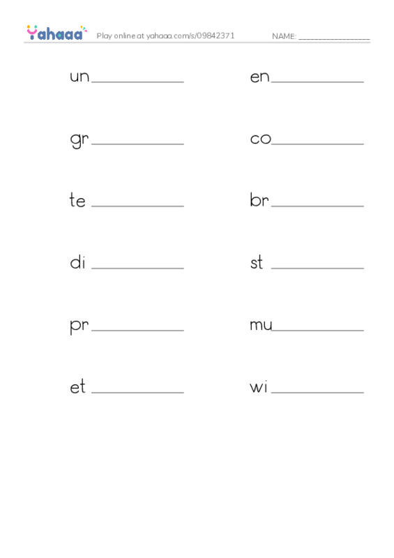 RAZ Vocabulary U: The Jr Iditarod PDF worksheet writing row