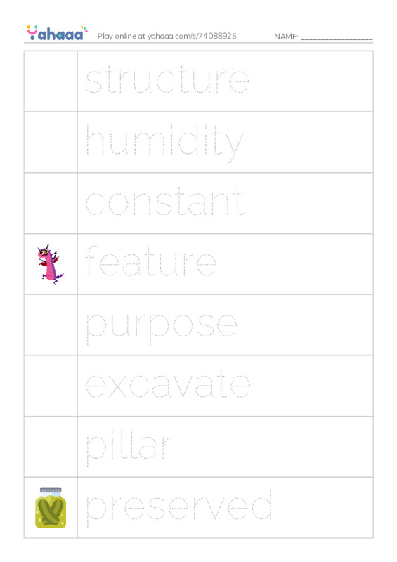 RAZ Vocabulary U: Underground Cities PDF one column image words