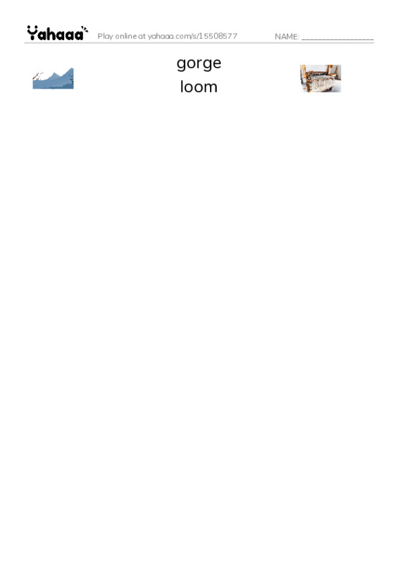 RAZ Vocabulary U: Yellow Brick Roadies PDF three columns match words