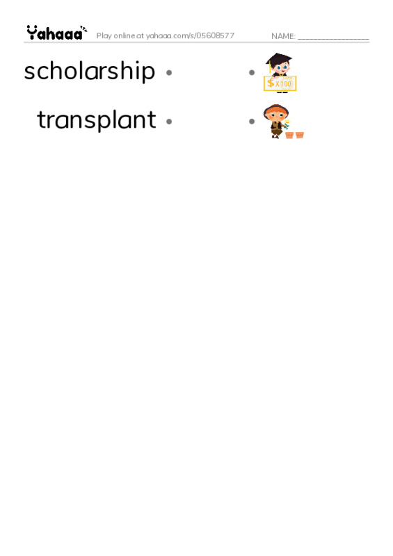 RAZ Vocabulary V: Female Sports Stars PDF link match words worksheet