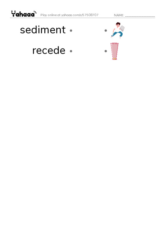 RAZ Vocabulary V: Floods-2 PDF link match words worksheet