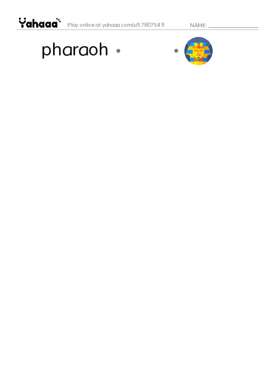 RAZ Vocabulary V: Pyramids2 PDF link match words worksheet