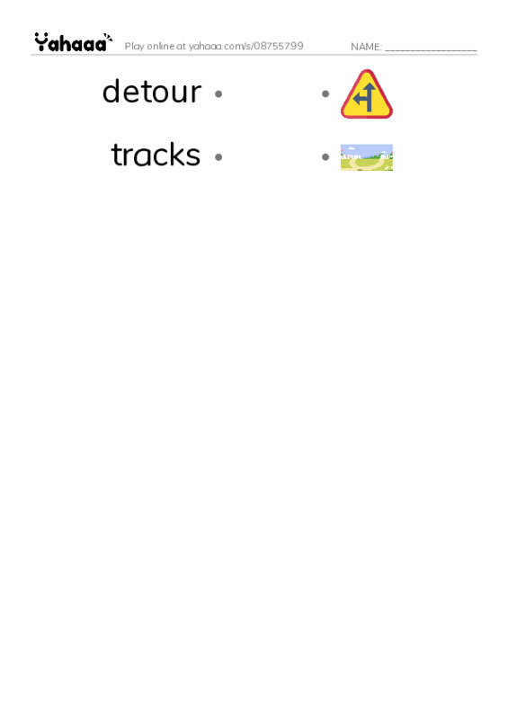 RAZ Vocabulary V: Sister Sleuth and the Silver Blaze PDF link match words worksheet