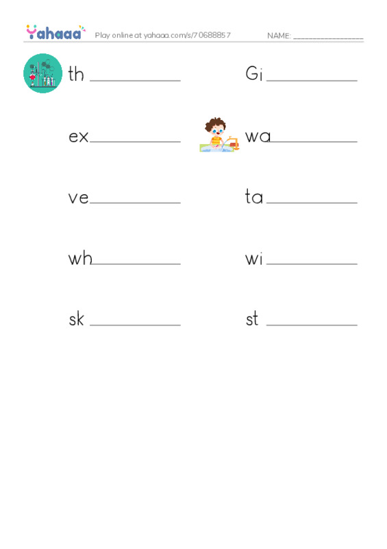 RAZ Vocabulary V: The Lost Dutchman2 PDF worksheet writing row