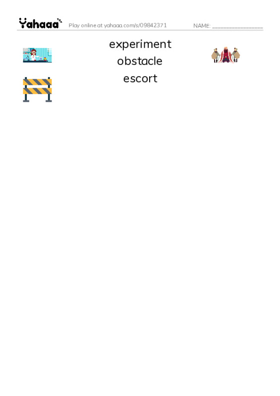 RAZ Vocabulary V: The Tuskegee Airmen PDF three columns match words