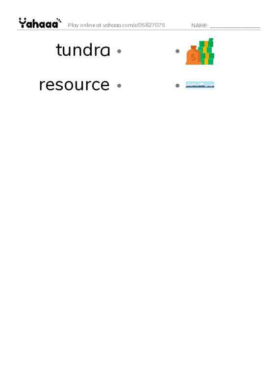 RAZ Vocabulary V: Who Owns the North Pole2 PDF link match words worksheet