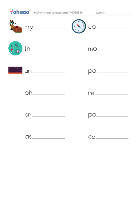 RAZ Vocabulary W: Albert Einstein PDF worksheet writing row
