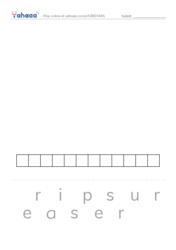 RAZ Vocabulary W: Catching Air PDF word puzzles worksheet