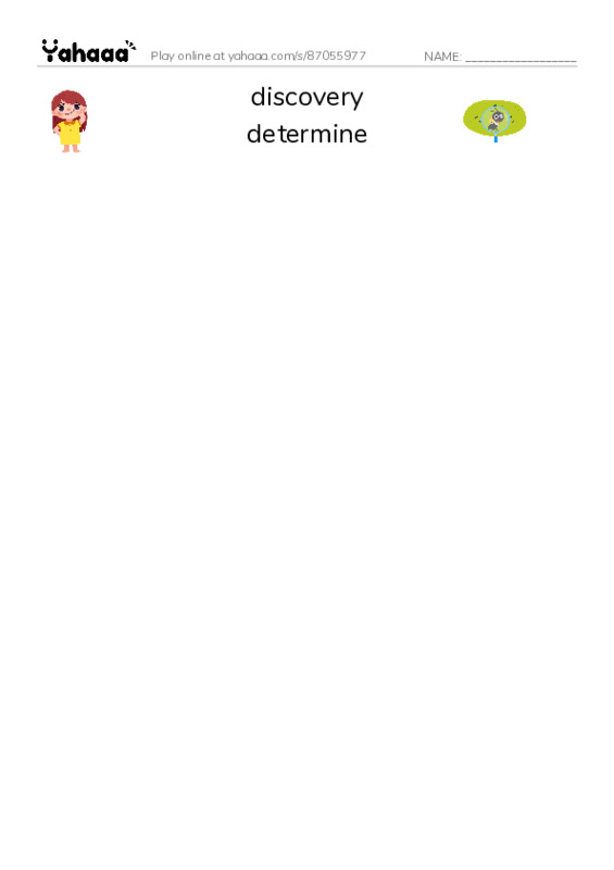 RAZ Vocabulary W: Curiosity on Mars PDF three columns match words