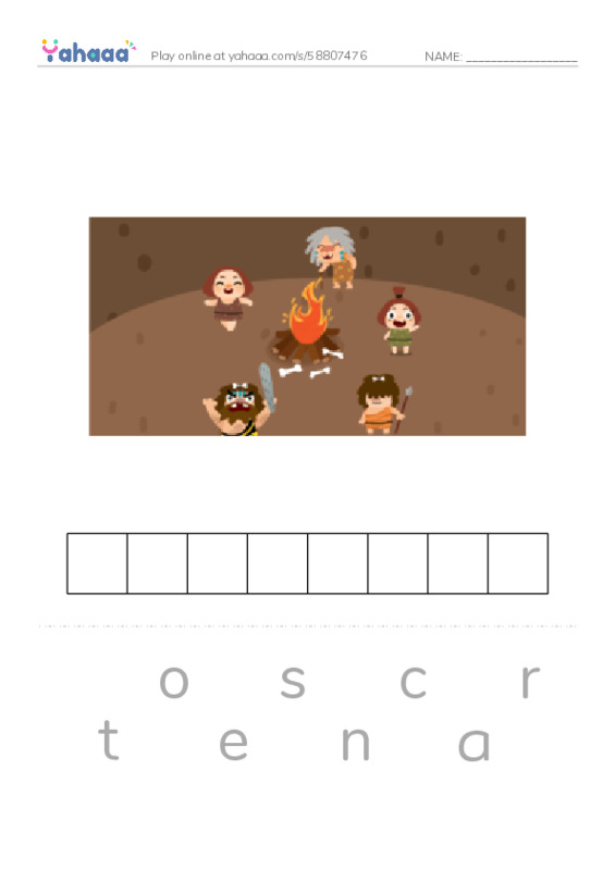 RAZ Vocabulary W: Desert People PDF word puzzles worksheet