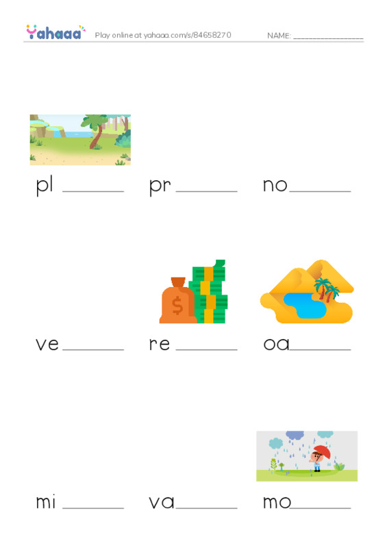 RAZ Vocabulary W: Desert People2 PDF worksheet to fill in words gaps