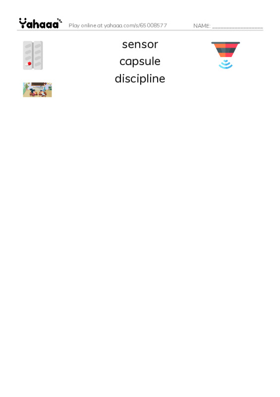 RAZ Vocabulary W: Fearless Felix PDF three columns match words