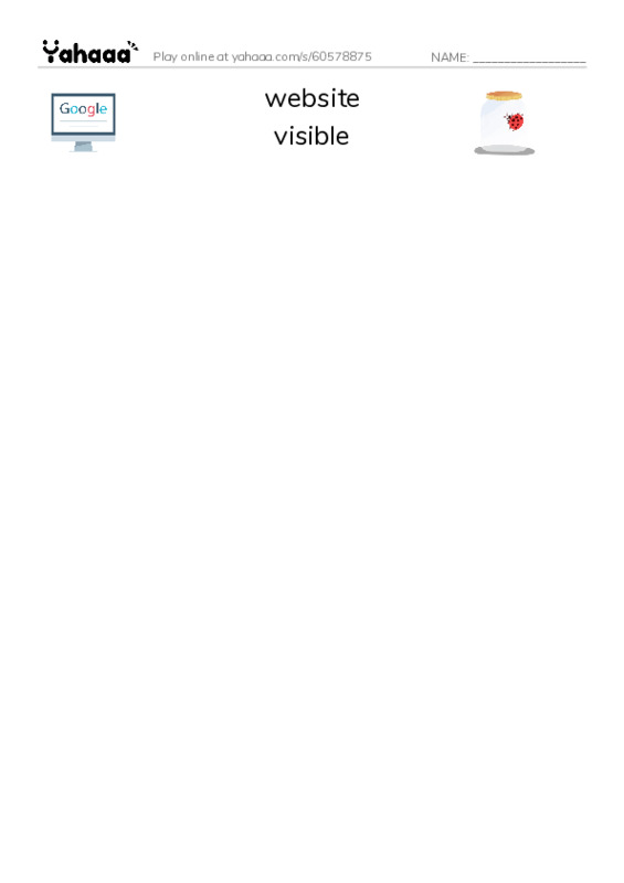 RAZ Vocabulary W: HighTech Treasure Hunt2 PDF three columns match words