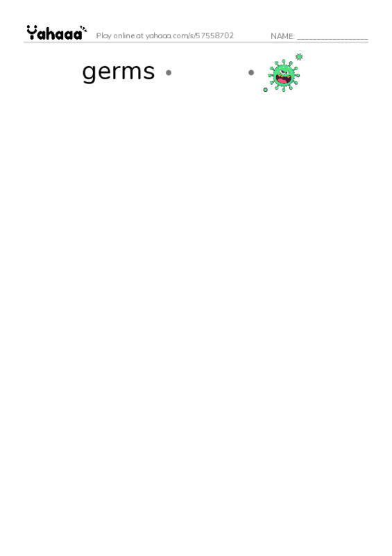 RAZ Vocabulary W: InFLUenza2 PDF link match words worksheet