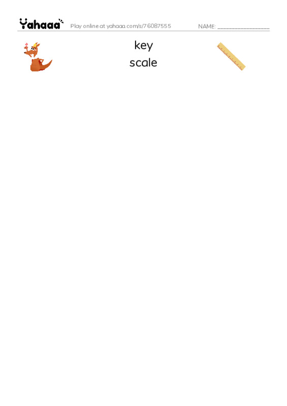 RAZ Vocabulary W: Mapping the Woods Maps and Cartography PDF three columns match words