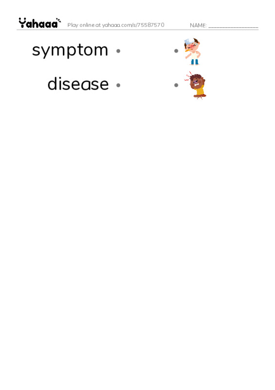 RAZ Vocabulary W: Microbes Friend or Foe PDF link match words worksheet