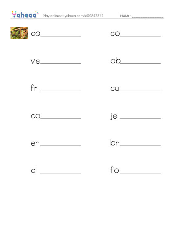 RAZ Vocabulary W: Robin Hood and the King PDF worksheet writing row