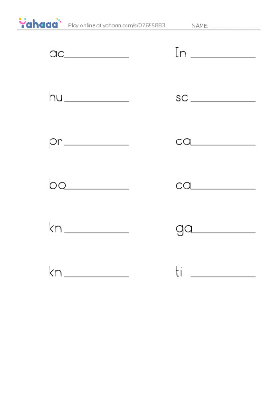 RAZ Vocabulary W: Ships of Discovery PDF worksheet writing row