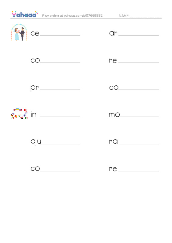 RAZ Vocabulary W: The Olympics Past and Present PDF worksheet writing row