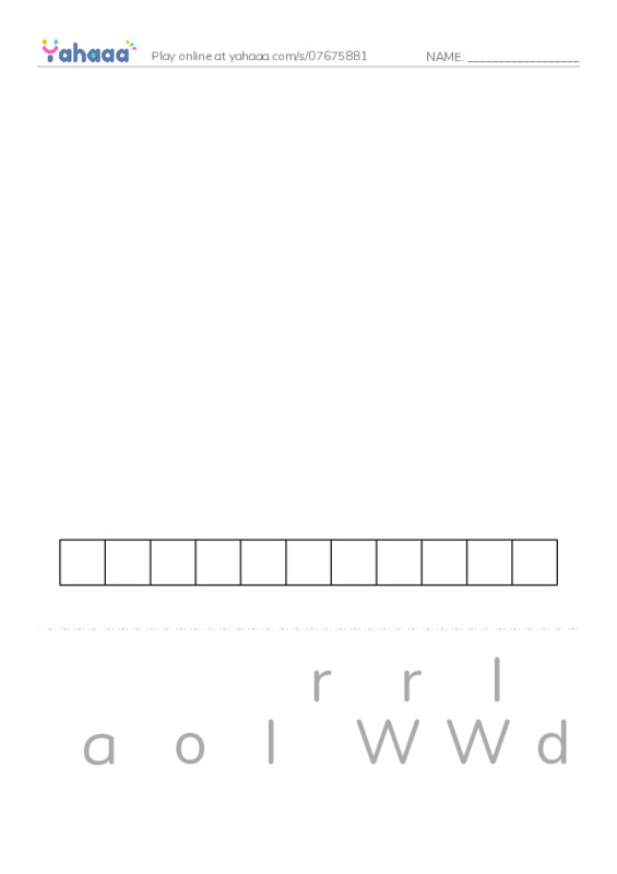 RAZ Vocabulary W: The Red Baron2 PDF word puzzles worksheet