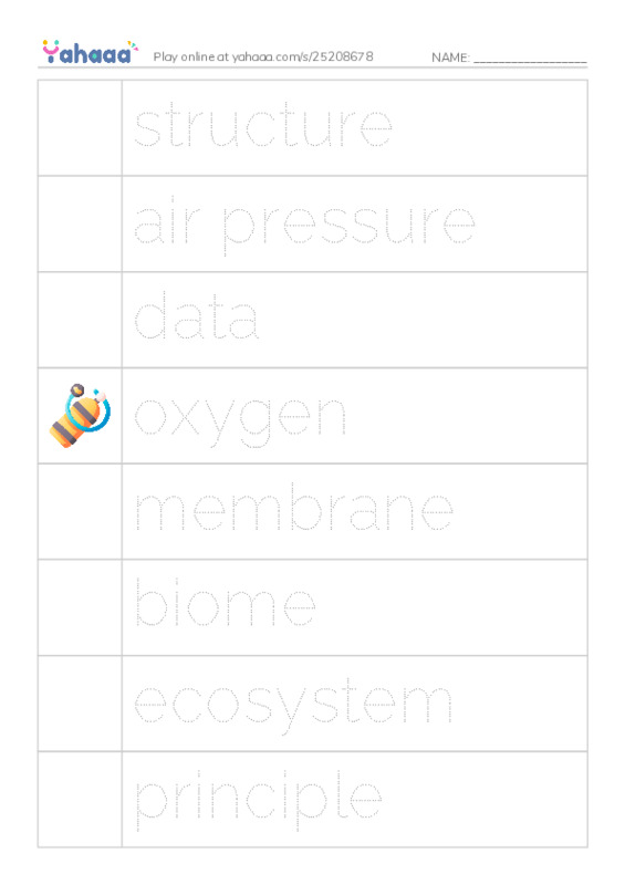 RAZ Vocabulary W: The University of Arizona College of Science Biosphere 2 PDF one column image words