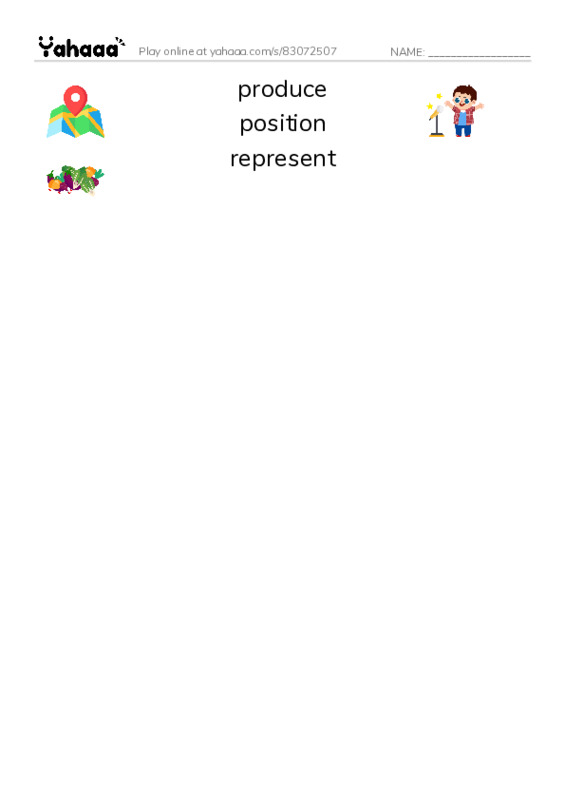 RAZ Vocabulary X: Famous Hispanic Americans A Proud Heritage 2 PDF three columns match words