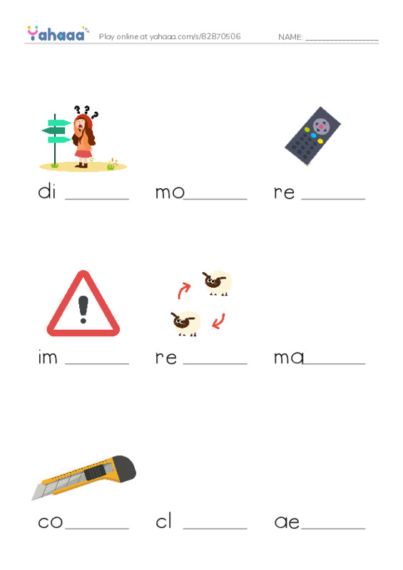 RAZ Vocabulary X: Fun By Remote Control PDF worksheet to fill in words gaps