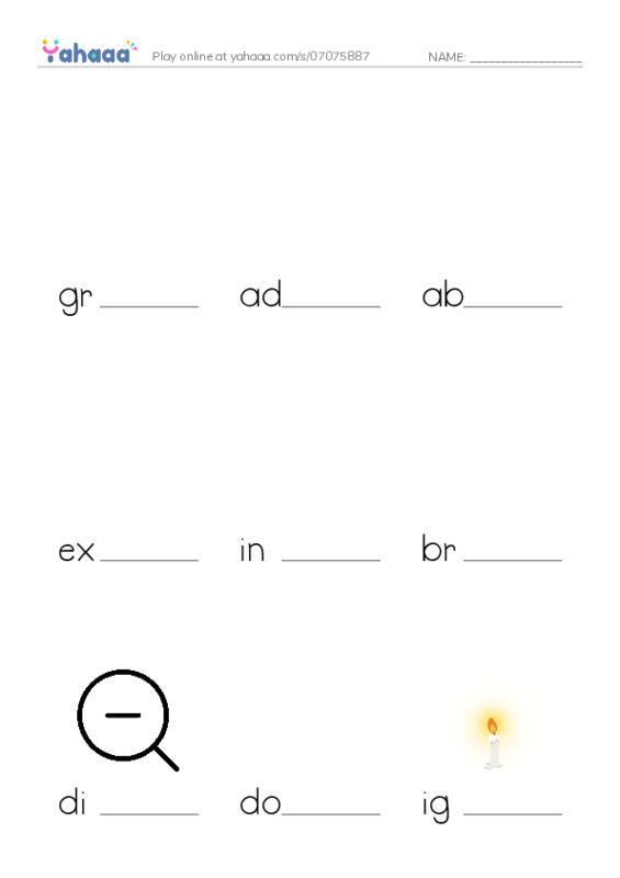 RAZ Vocabulary X: Grandpa Smoke Jumper PDF worksheet to fill in words gaps