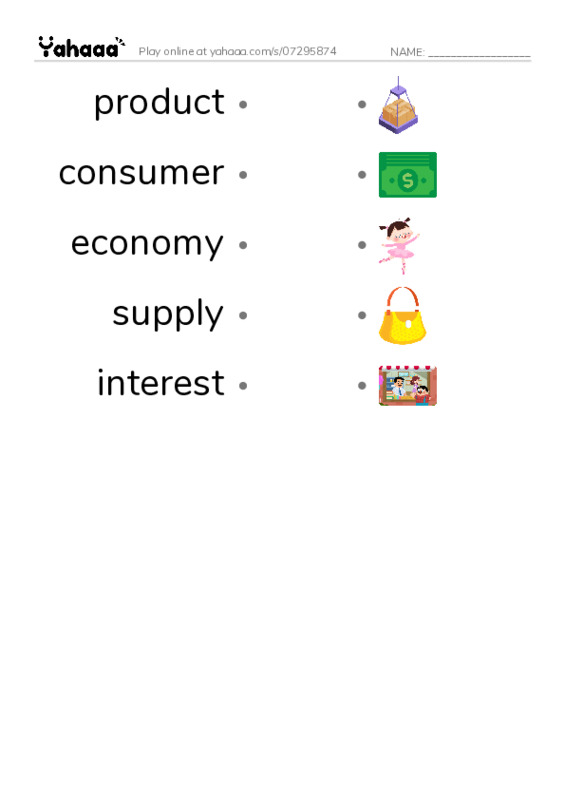 RAZ Vocabulary X: Making Big Bolstead Bucks PDF link match words worksheet