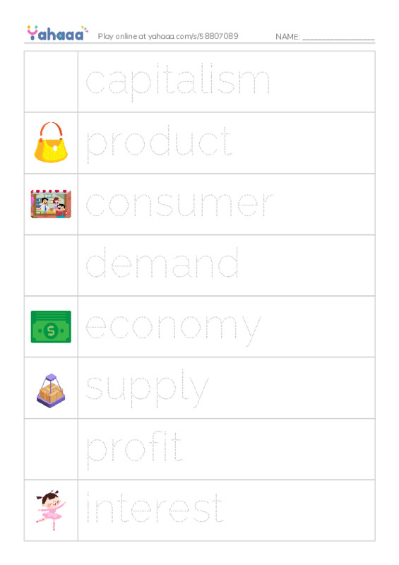 RAZ Vocabulary X: Making Big Bolstead Bucks PDF one column image words