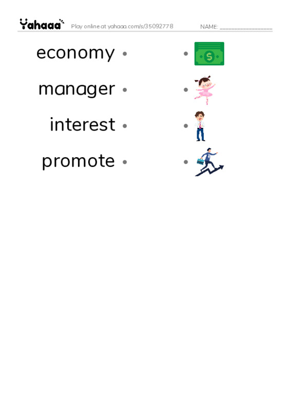 RAZ Vocabulary X: Malik Had a House PDF link match words worksheet