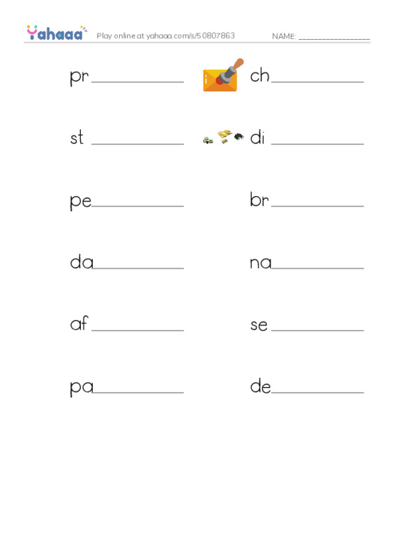 RAZ Vocabulary X: Meeting Mrs Pierce PDF worksheet writing row