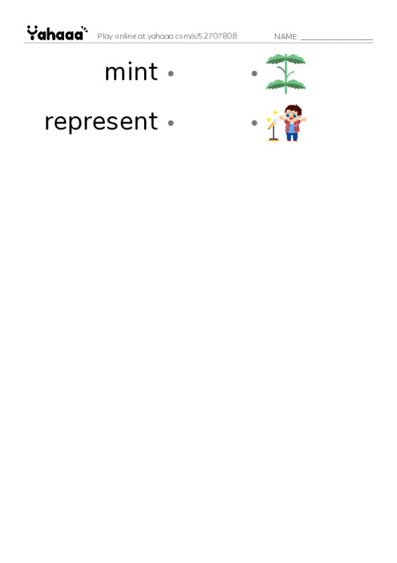 RAZ Vocabulary X: Money Money Money2 PDF link match words worksheet