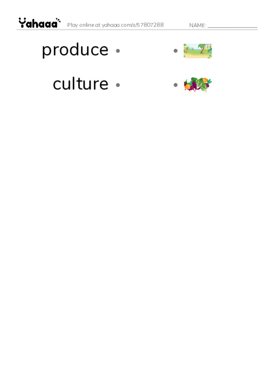 RAZ Vocabulary X: Roots of Rap PDF link match words worksheet