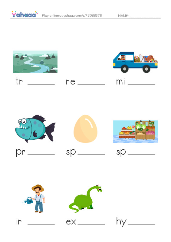RAZ Vocabulary X: Saving the Salmon PDF worksheet to fill in words gaps