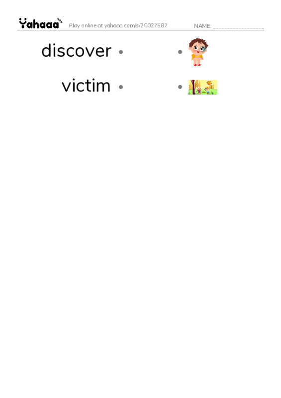 RAZ Vocabulary X: Seeing the Evidence Forensic Scientists at Work PDF link match words worksheet